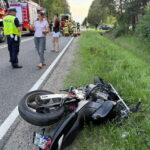 Wypadek z udziałem motocykla i roweru. Dwie osoby ranne - Radio Kielce