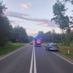 Wypadek z udziałem motocykla i roweru. Dwie osoby ranne