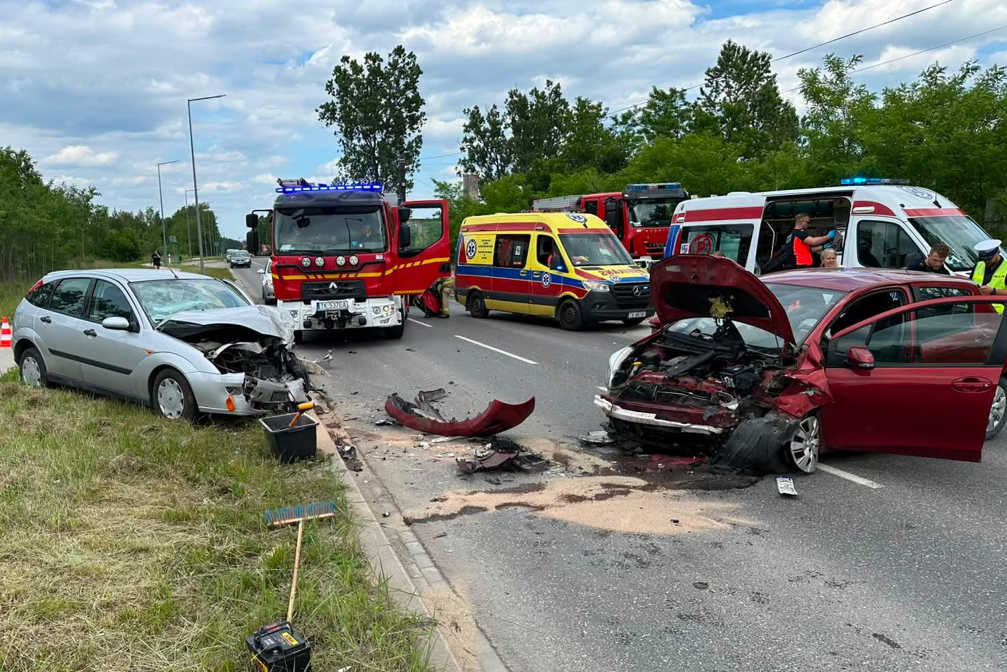 Dwaj mężczyźni ranni w wypadku
