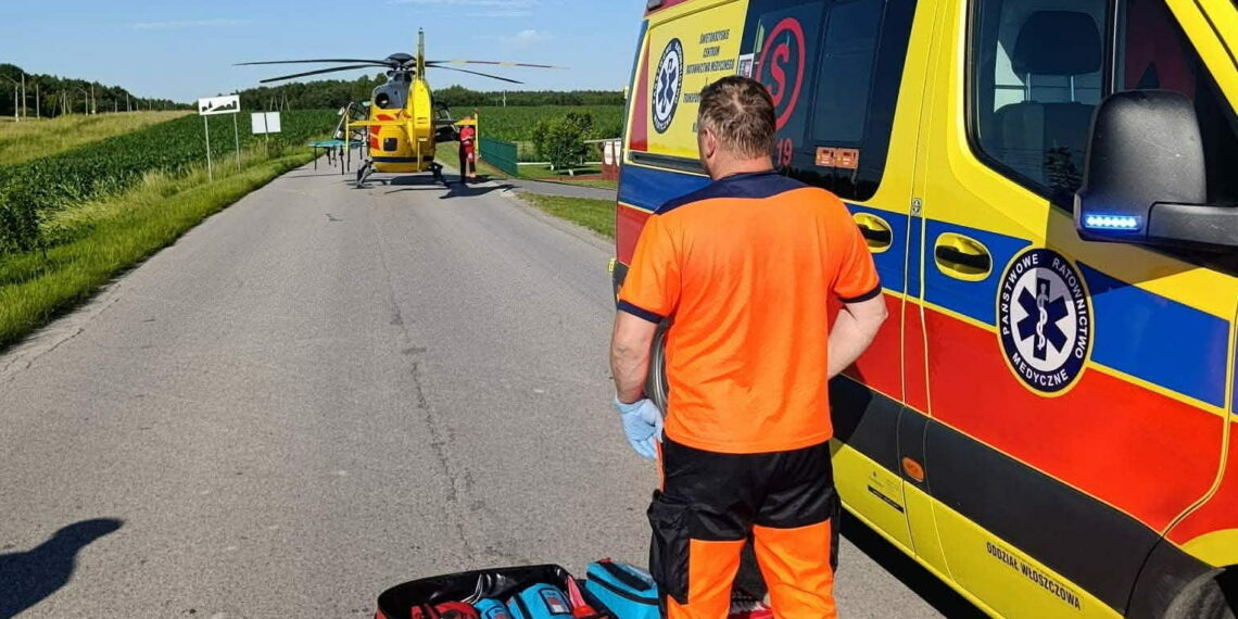 Nieletni doprowadził do wypadku. W akcji śmigłowiec LPR