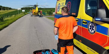 Nieletni doprowadził do wypadku. W akcji śmigłowiec LPR