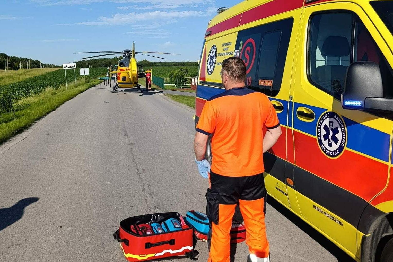 Nieletni doprowadził do wypadku. W akcji śmigłowiec LPR