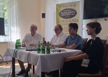 29.06.2026. Busko-Zdrój. spotkanie z Davidem Khrikuli, podczas Kawiarenki Festiwalowej w Busku-Zdroju / Fot. Oliwia Woźniak - Radio Kielce