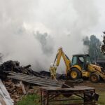 Pożar tartaku w powiecie kieleckim - Radio Kielce 03.07.2026. Szczukowice. Pożar / źródło: PSP Kielce