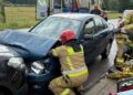 Czołowe zderzenie, jedna osoba w ciężkim stanie