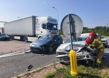 16.07.2026. Skarżysko-Kamienna. Droga krajowa nr 42. Wypadek / Fot. straż pożarna