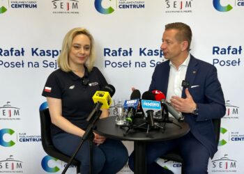 20.07.2026. Kielce. Śniadanie prasowe posła Rafała Kasprzyka, którego gościem była Żaneta Cwalina-Śliwowska, Sekretarz Stanu w Ministerstwie Sportu i Turystyki / Fot. Daniel Czwartosz – Radio Kielce