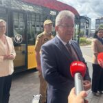 Jak gasić pożar? Podpowiedzi szukaj w... w autobusie - Radio Kielce 23.07.2026. Kielce. Konferencja / Fot. Izabela Mortas-Rubak - Radio Kielce