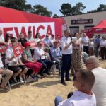 26.07.2026. Sielpia. Spotkanie polityków Nowej Lewicy z ludźmi nad zalewem / Fot. Magdalena Galas-Klusek - Radio Kielce