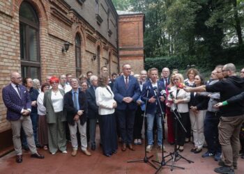 12.07.2026. Warszawa. Konferencja dot. utworzenia nowej partii Unii Centrum / Fot. PAP/Tomasz Gzell