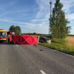 25.07.2026. Nowy Korczyn w powiecie buskim. W zderzeniu samochodu osobowego z motocyklem zginął kierowca jednośladu / Fot. policja