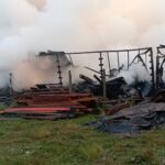 Pożar tartaku w powiecie kieleckim - Radio Kielce 03.07.2026. Szczukowice. Pożar / źródło: PSP Kielce