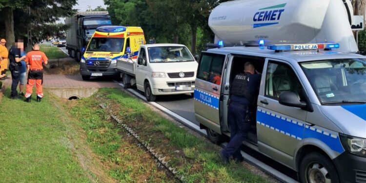 Wypadek w Piaskach. TIR wjechał w osobowe auto - Radio Kielce 14.07.2026. Piaski w powiecie jędrzejowskim. Droga krajowa nr 78. Wypadek / Fot. policja