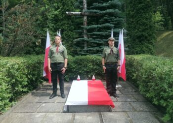 01.07.2026. W Pińczowie odbyły się uroczystości upamiętniające czterech harcerzy Szarych Szeregów, którzy 1 lipca 1943 roku zostali zamordowani przez niemieckich okupantów / ot. Marta Gajda-Kruk - Radio Kielce