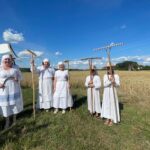 Staropolskie żniwa odtworzono w Sandomierzu - Radio Kielce 25.07.2026. Nadbrzezie. Staropolskie żniwa / Fot. Grażyna Szlęzak-Wójcik - Radio Kielce