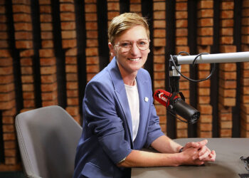 15.07.2026. Radio Kielce. Rozmowa Dnia. Na zdjęciu: Agata Wojda - prezydent Kielc / Fot. Wiktor Taszłow - Radio Kielce