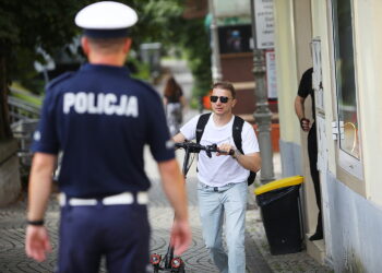15.07.2026. Kielce. Akcja policyjna pn. Hulajnoga / Fot. Wiktor Taszłow - Radio Kielce