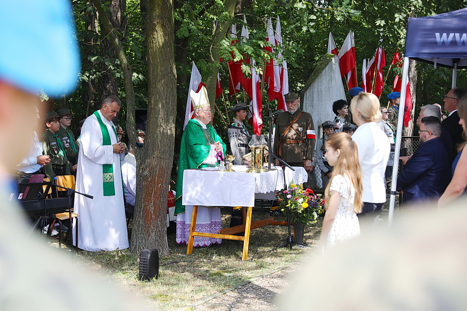 19.07.2026. Wełecz. Uroczystości upamiętniające zbiorową egzekucję na żołnierzach Armii Krajowej i Batalionów Chłopskich / Fot. Wiktor Taszłow - Radio Kielce