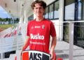 Młody obrońca wzmocnił beniaminka z Buska - Radio Kielce Na zdjęciu: Mateusz Jas / źródło: AKS 1947 Busko - Zdrój - Facebook