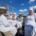 Staropolskie żniwa odtworzono w Sandomierzu - Radio Kielce 25.07.2026. Nadbrzezie. Staropolskie żniwa / Fot. Grażyna Szlęzak-Wójcik - Radio Kielce