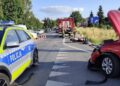 Zderzenie auta z motocyklem, dwie kobiety poszkodowane