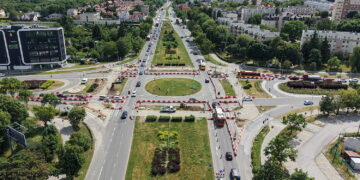 06.07.2026. Kielce. Skrzyżowanie ulicy Tarnowskiej, Seminaryjskiej i Bohaterów Warszawy / Fot Jarosław Kubalski - Radio Kielce
