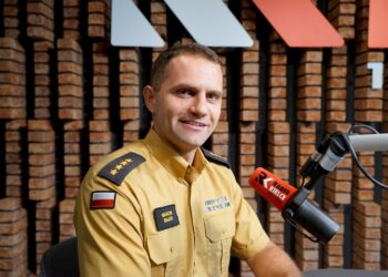 ROZMOWA DNIA. St. kpt. Marcin Bajur – Komenda Wojewódzka Państwowej Straży Pożarnej w Kielcach - Radio Kielce 01.07.2026. Radio Kielce. Rozmowa Dnia. Na zdjęciu: st. kpt. Marcin Bajur - rzecznik prasowy Komendy Wojewódzkiej Państwowej Straży Pożarnej w Kielcach / Fot. Piotr Kwaśniewski - Radio Kielce