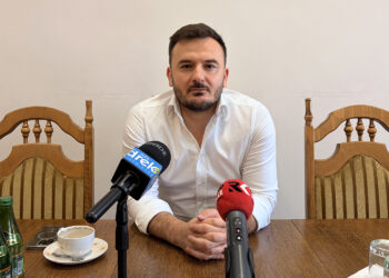 22.07.2026. Konferencja przed sesją Rady Miasta Kielce. Na zdjęciu: Maciej Jakubczyk - przewodniczący Rady Miasta Kielce / Fot. Dariusz Kuc – Radio Kielce