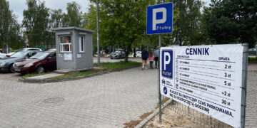 21.07.2026. Kielce. Parking płatny u zbiegu ulic Kościuszki i al. IX Wieków Kielc / Fot. Wiktor Taszłow – Radio Kielce