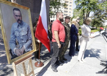 30.07.2026. Kielce. Konferencja prasowa przed 61. Marszem Szlakiem I Kompanii Kadrowej Józefa Piłsudskiego / Fot. Jarosław Kubalski – Radio Kielce