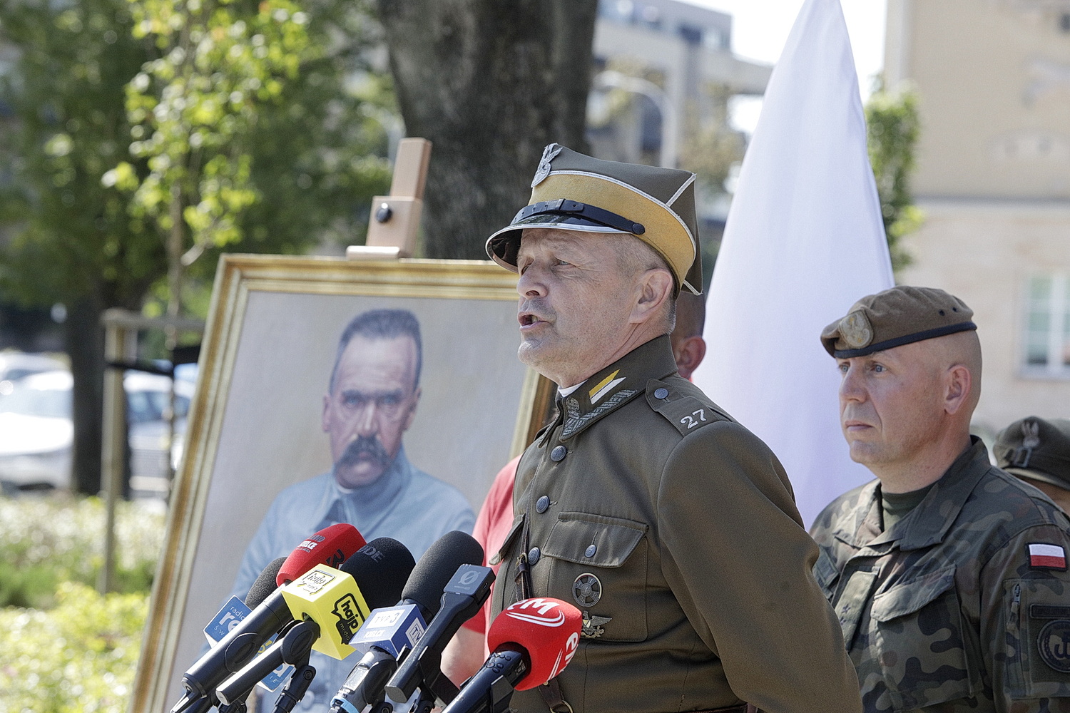 30.07.2026. Kielce. Konferencja prasowa przed 61. Marszem Szlakiem I Kompanii Kadrowej Józefa Piłsudskiego. Na zdjęciu: Dionizy Krawczyński, komendant Marszu Szlakiem I Kompanii Kadrowej / Fot. Jarosław Kubalski – Radio Kielce