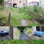 21.07.2026. Działoszyce. Regularnie zalewane ulice, woda wdzierająca się do budynków i wieloletnie oczekiwanie na rozwiązanie problemu. Z taką rzeczywistością od lat mierzą się mieszkańcy części Działoszyc, w tym lokatorzy jednego z komunalnych bloków w centrum miasta / Fot. Wiktor Taszłow – Radio Kielce