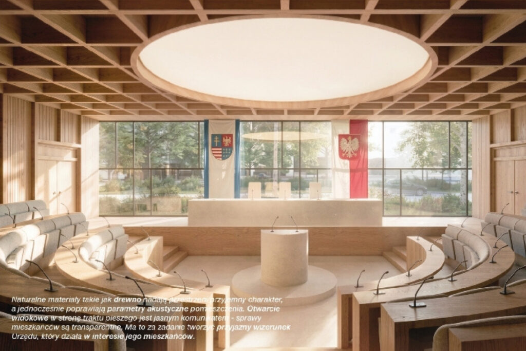 Rozbudowa budynku Urzędu Marszałkowskiego Województwa Świętokrzyskiego w Kielcach przy alei IX Wieków Kielc - koncepcja architektoniczno-urbanistyczna / źródło: NM Architekci / kielce.sarp.org.pl