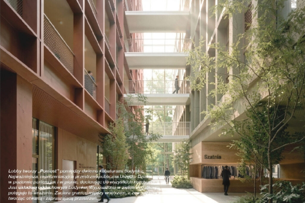 Rozbudowa budynku Urzędu Marszałkowskiego Województwa Świętokrzyskiego w Kielcach przy alei IX Wieków Kielc - koncepcja architektoniczno-urbanistyczna / źródło: NM Architekci / kielce.sarp.org.pl