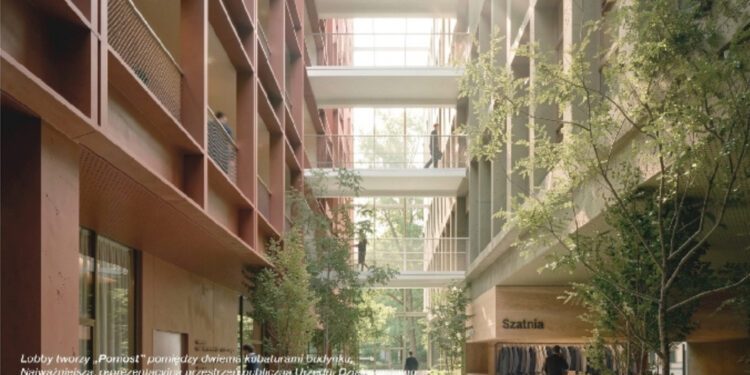 Rozbudowa budynku Urzędu Marszałkowskiego Województwa Świętokrzyskiego w Kielcach przy alei IX Wieków Kielc - koncepcja architektoniczno-urbanistyczna / źródło: NM Architekci / kielce.sarp.org.pl