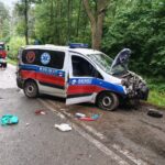 12.07.2026. Styków. Wypadek karetki transportowej / Źródło: KPP Starachowice