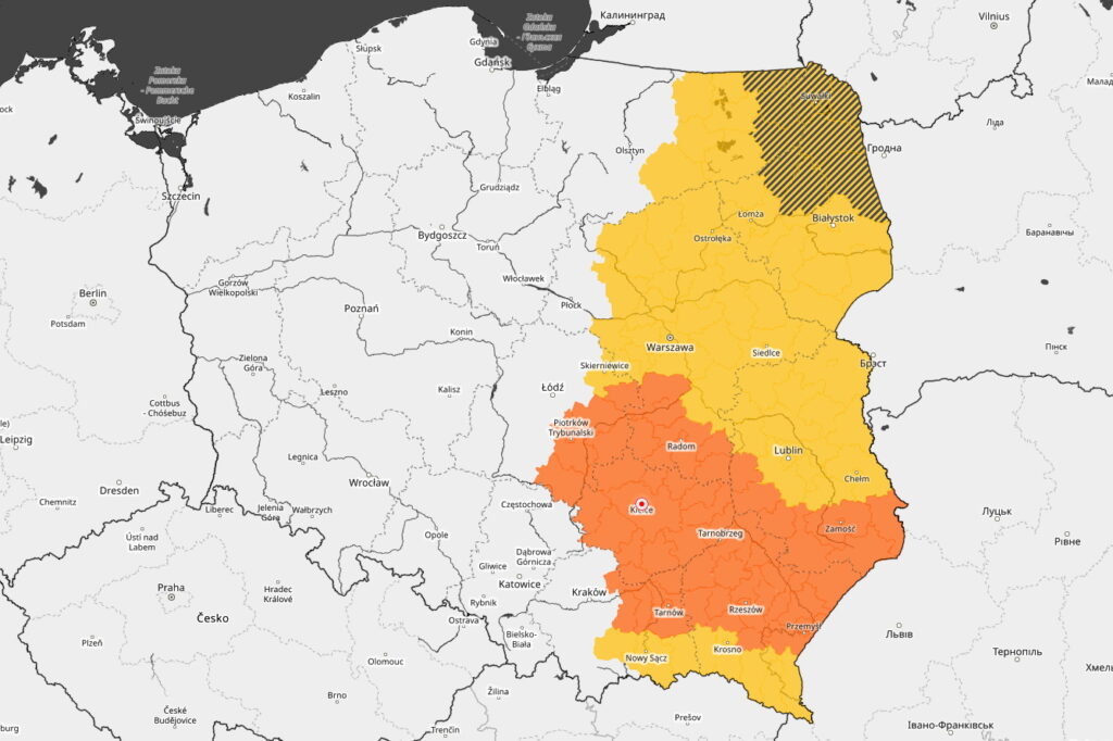 Świętokrzyskie na liście alertów IMGW i RCB - Radio Kielce Świętokrzyskie na liście alertów IMGW i RCB - Radio Kielce