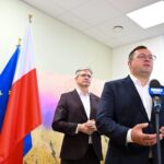 12.07.2026. Daleszyce. Minister rolnictwa Stefan Krajewski podczas konferencji prasowej w Miejsko-Gminnym Ośrodku Kultury w Daleszycach / Fot. PAP/Piotr Polak
