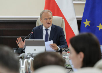 21.07.2026. Warszawa. Premier Donald Tusk na posiedzeniu rządu w siedzibie KPRM w Warszawie / Fot. PAP - Paweł Supernak