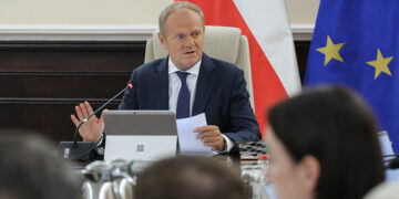 21.07.2026. Warszawa. Premier Donald Tusk na posiedzeniu rządu w siedzibie KPRM w Warszawie / Fot. PAP - Paweł Supernak