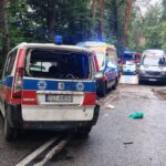 12.07.2026. Styków. Wypadek karetki transportowej / Źródło: KPP Starachowice