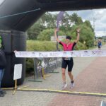 11.07.2026. Strawczyn. Zawody z cyklu iSands Cross Triathlon. Na zdjęciu: Katarzyna Suwała z Warszawy - zwyciężczyni wśród pań / Fot. Kamil Król - Radio Kielce.