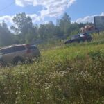 Kobieta w szpitalu po zderzeniu dwóch aut - Radio Kielce 11.08.2026. Leszczyny. Wypadek / Źródło: Policja