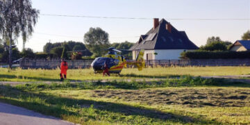 Dziecko ranne w wypadku w Młotkowicach. Lądował śmigłowiec LPR