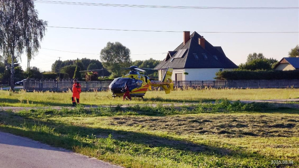 Dziecko ranne w wypadku w Młotkowicach. Lądował śmigłowiec LPR
