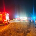 Trwa dogaszanie pogorzeliska po pożarze w sortowni odpadów - Radio Kielce 16.08.2026. Jędrzejów. Pożar. / Źródło: słuchacz Radia Kielce
