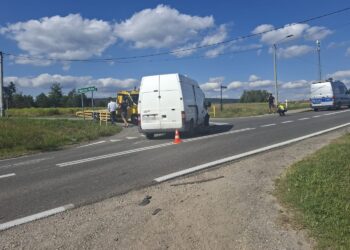 11.08.2026. Leszczyny. Wypadek / Źródło: Policja
