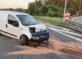Wypadek na trasie ekspresowej. Ranny kierowca - Radio Kielce Fot. st. kpt. Paweł Gałazka - JRG Skarżysko-Kamienna