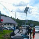 11.08.2026. Małogoszcz. Wypadek / Fot. Słuchacz Radia Kielce