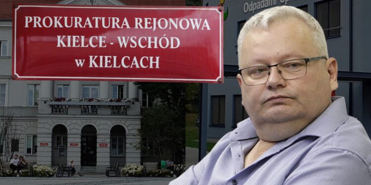 Sprawa zatrudnienia radnego trafia pod lupę śledczych - Radio Kielce Na zdjęciu: Dariusz Gacek – kielecki radny, specjalista ds. edukacji ekologicznej w Przedsiębiorstwie Gospodarki Odpadami w Promniku / zdjęcia: Radio Kielce; grafika: canva.com